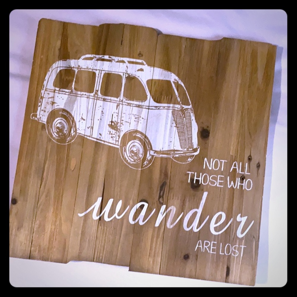 Wander wooden wall art.